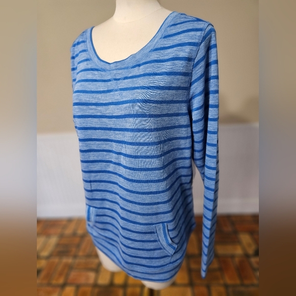 BAKU Striped Shirt, Blue, Size 1X, NWT! - Picture 2 of 5